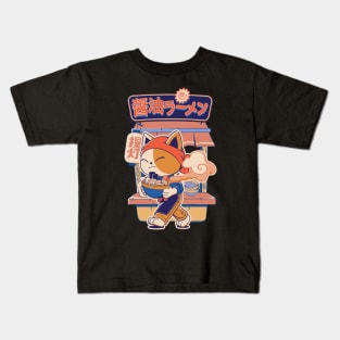 Neko Cat Ramen Shop Kids T-Shirt